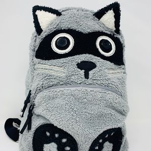 Fuzzy Raccoon Backpack by Claire’s